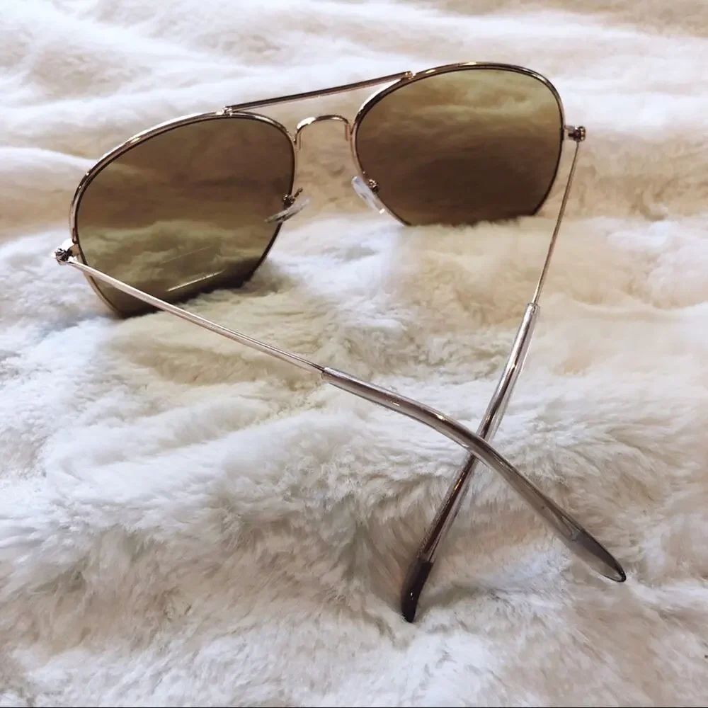 Georgia Light Brown Aviator Sunglasses